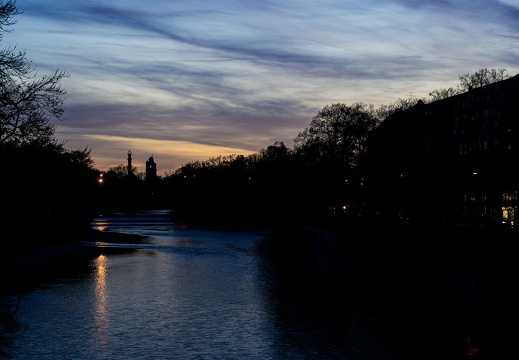 Novemberabend an der Isar